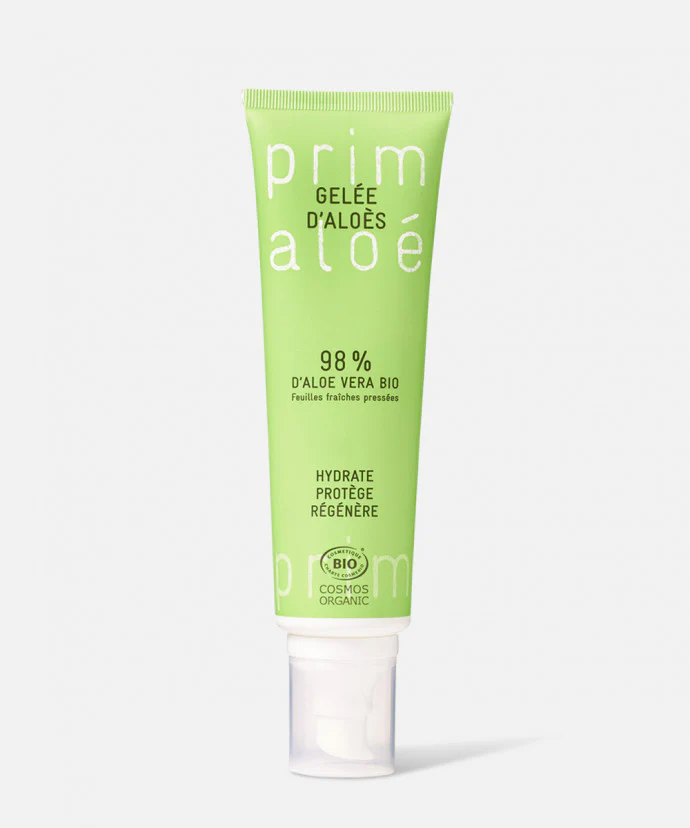 PRIM ALOÉ Gelée d'Aloès 98% Aloe Vera Bio 125ml Gel Pur Hydratant Apaisant Visage Corps