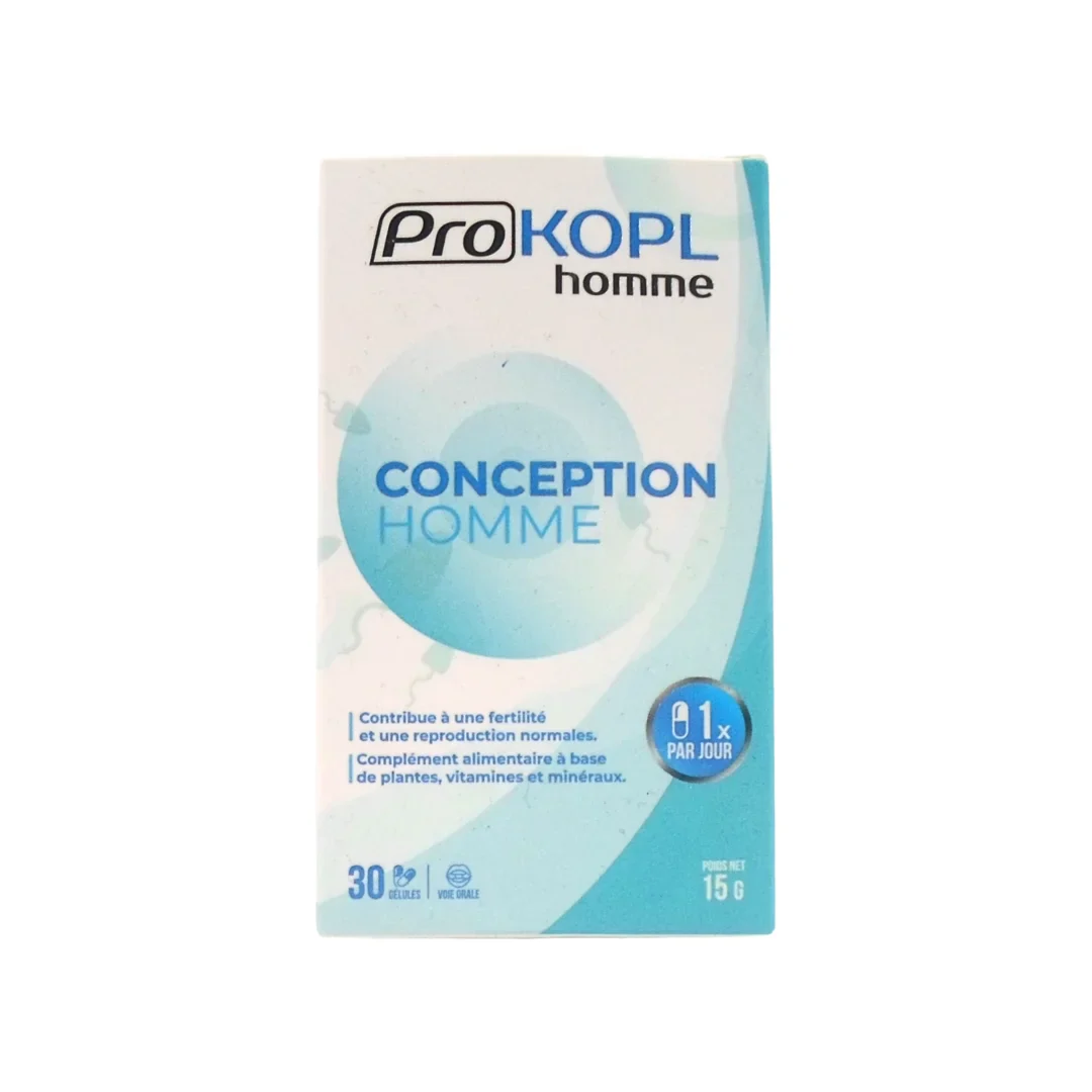 PROKOPL Homme Conception 30 Gélules Complément Alimentaire Fertilité Masculine Conception Vitalité Spermatozoïdes