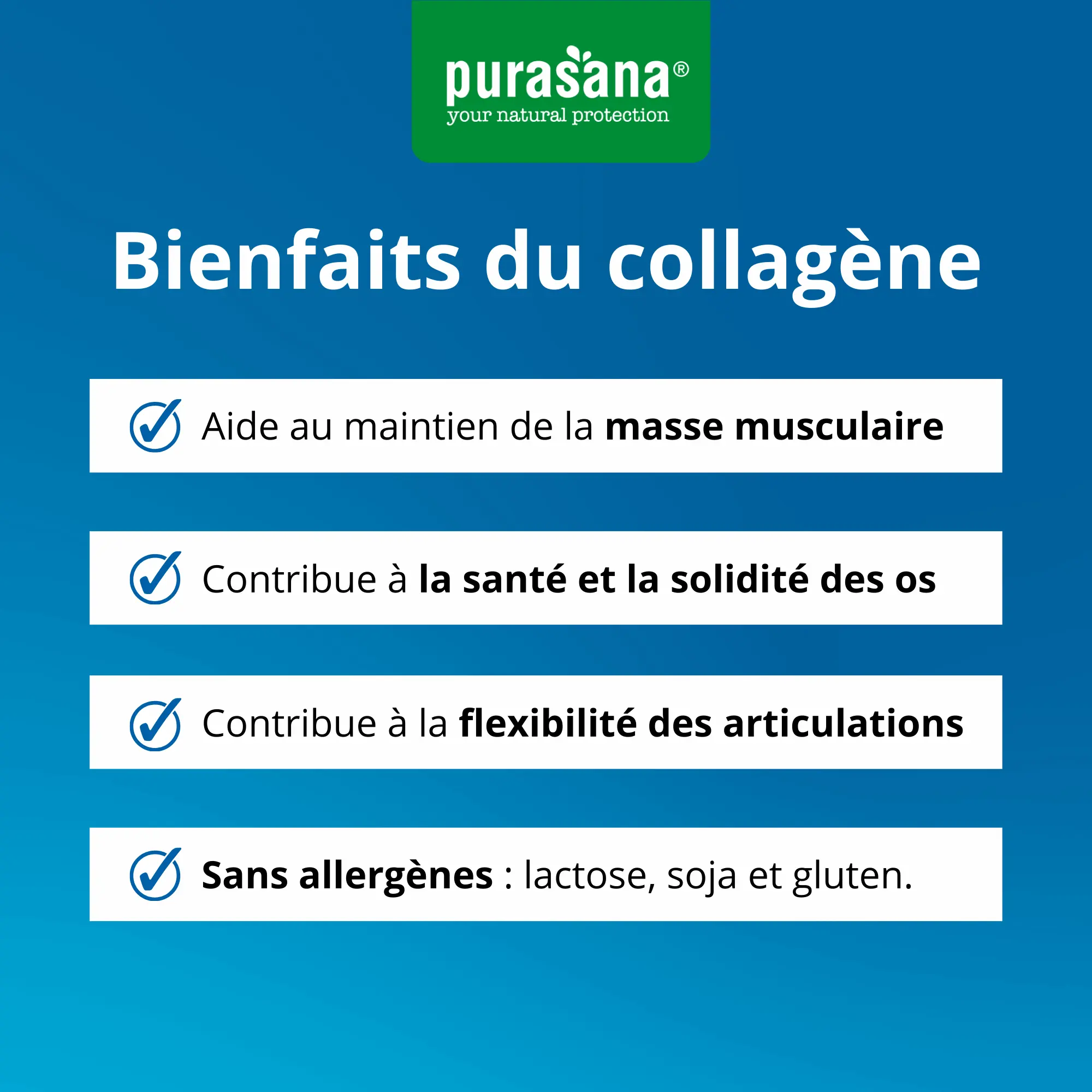 PURASANA Feel Flexible Collagène 240g Complément Alimentaire Articulations Mobilité - Image 2
