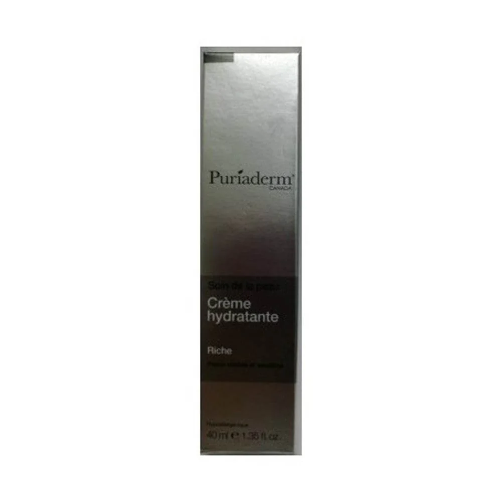Puriaderm Crème Hydratante Riche Peaux Sèches Et Sensibles 40ml