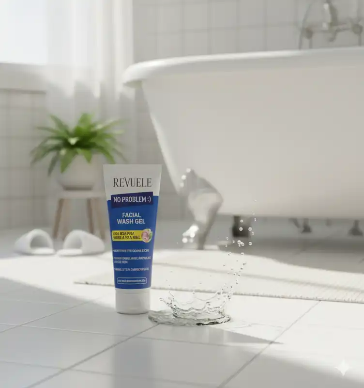 REVUELE No Problem Gel Nettoyant Visage AHA-BHA-PHA & Arbre à Thé 200ml Peau Acnéique Exfoliant - Image 2
