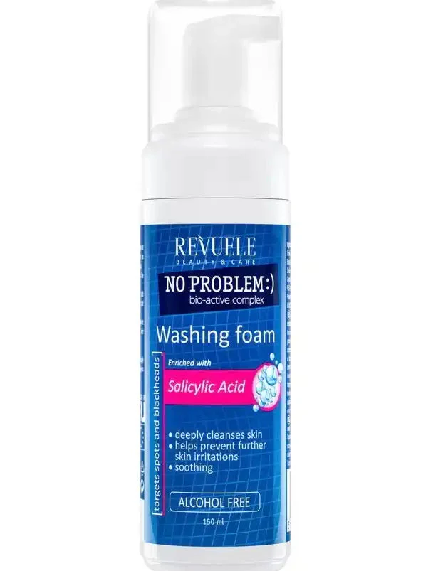 REVUELE No Problem Mousse Lavante Acide Salicylique 150ml Nettoyant Visage Peau Acnéique Anti-Imperfections