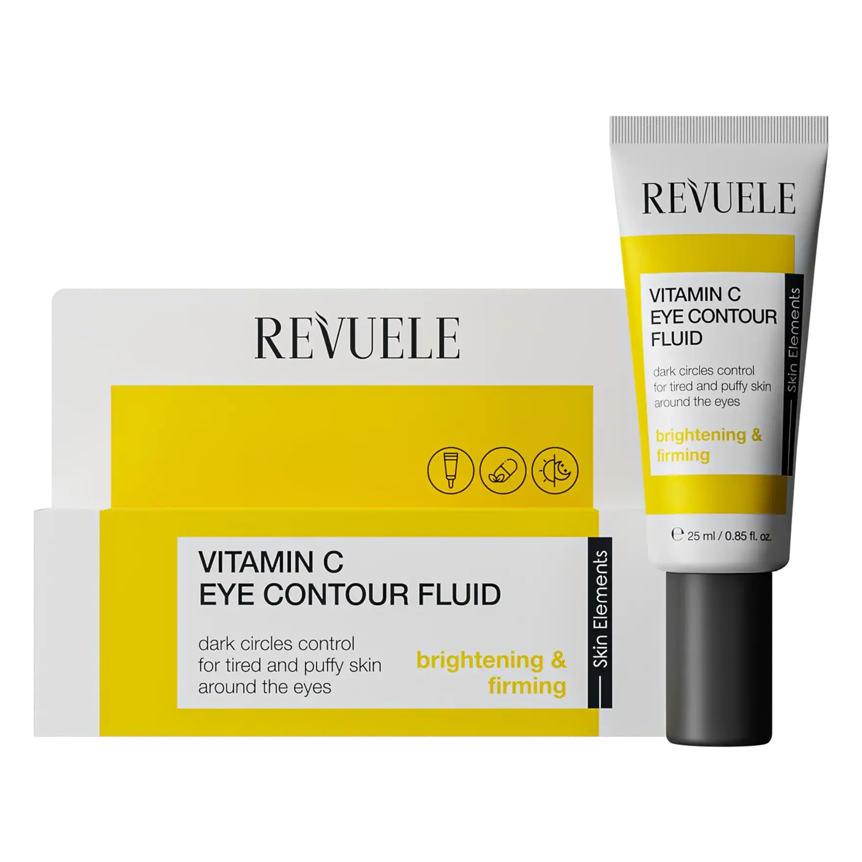 REVUELE  Vitamin C Fluide Contour Yeux 25ml Éclat Anti-Fatigue Anti-Cernes Anti-Poches Illuminateur