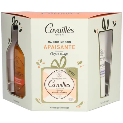 ROGE CAVAILLES Coffret Apaisante Crème Miraculeuse + Huile Douche Veloutante + Savon Coffret Soin Corps Apaisant