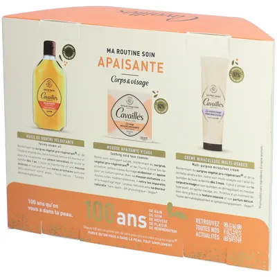 ROGE CAVAILLES Coffret Apaisante Crème Miraculeuse + Huile Douche Veloutante + Savon Coffret Soin Corps Apaisant - Image 4