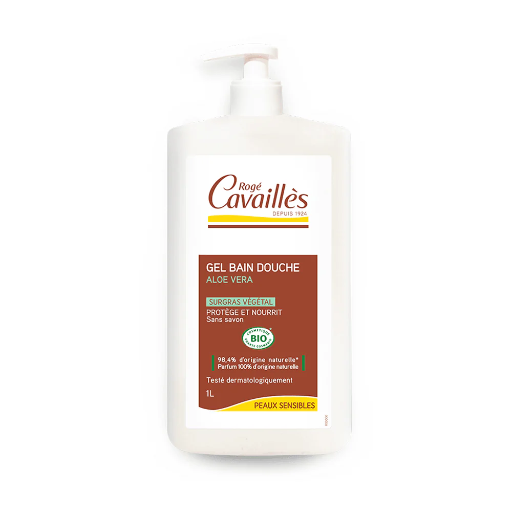 Rogé Cavaillès Gel Bain Douche certifié Bio Aloé Véra 1l