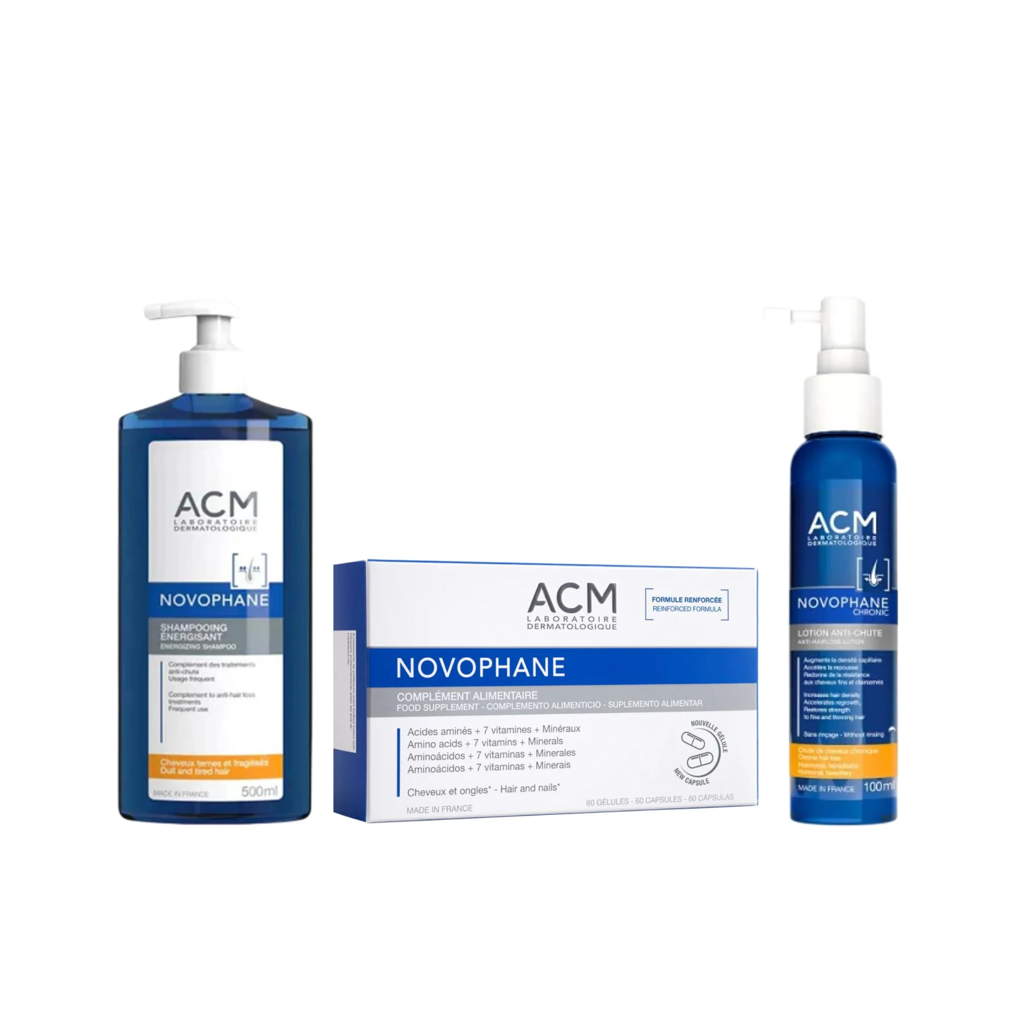 Routine Anti-Chute Complète Pack Shampooing Sérum Ampoules Complément Alimentaire Cheveux Fortifiés Repousse Stimulée - Image 2