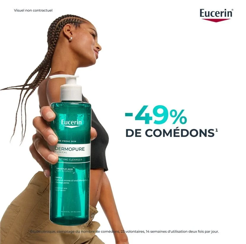EUCERIN Routine Peau Grasse Oil Control Pack Complet Gel Nettoyant Soin Matifiant Protection SPF30 Sébo-Régulateur - Image 3