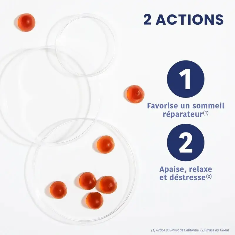 SANTAROME BIO Bonne Nuit 60 Gummies Sommeil Relaxation Endormissement Pavot Californie Naturel - Image 3