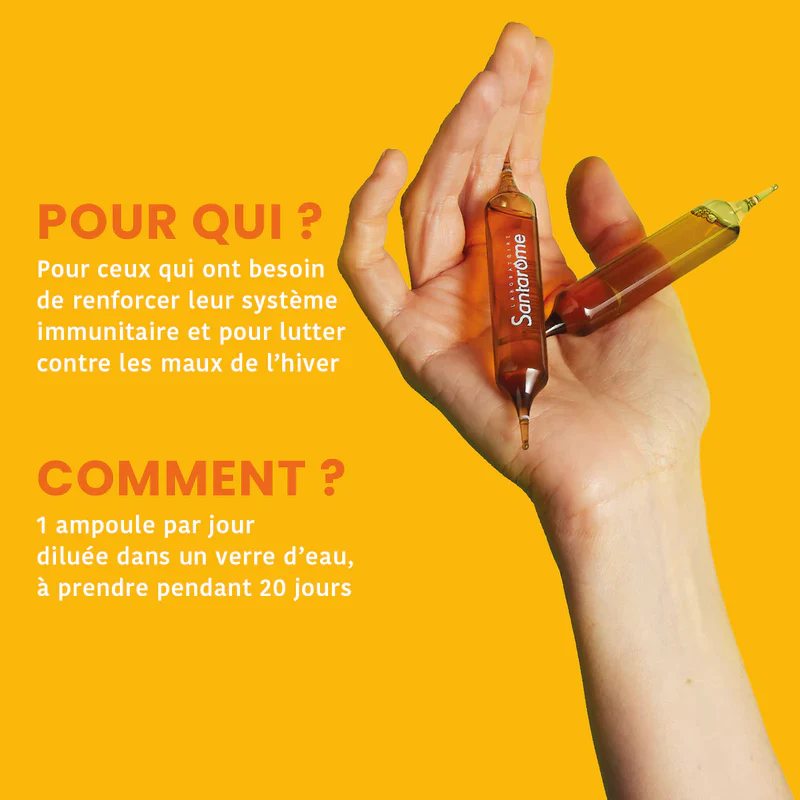SANTAROME Immunité BIO 20 Ampoules Complément Alimentaire Défenses Naturelles - Image 4
