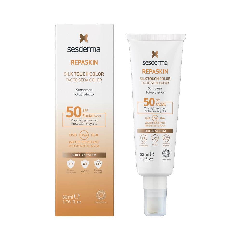 Sesderma Repaskin Facial L Toucher Soyeux + Couleur SPF50+ Crème Teintée 50ml 🎁