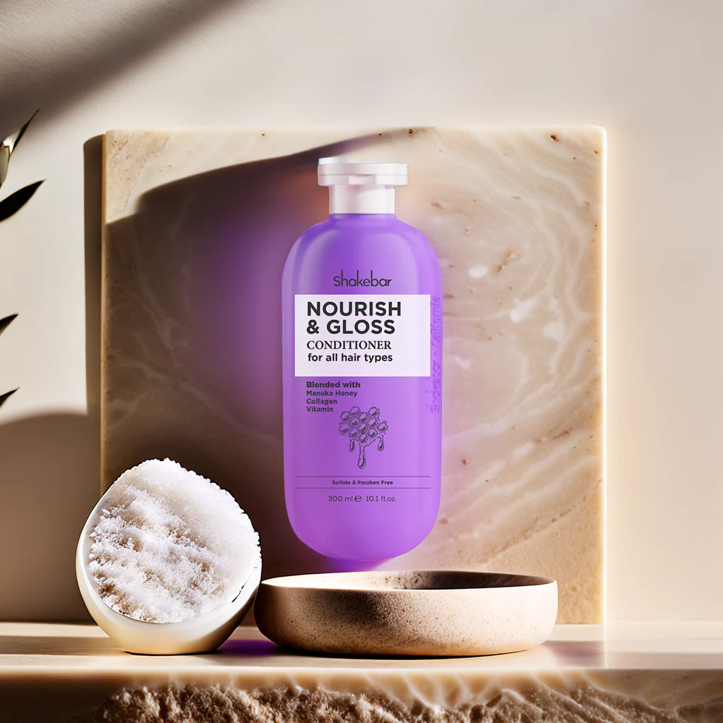 SHAKEBAR Nourish & Gloss Hair Conditioner 300ml Après-Shampooing Nourrissant Brillance Cheveux Ternes Secs - Image 2