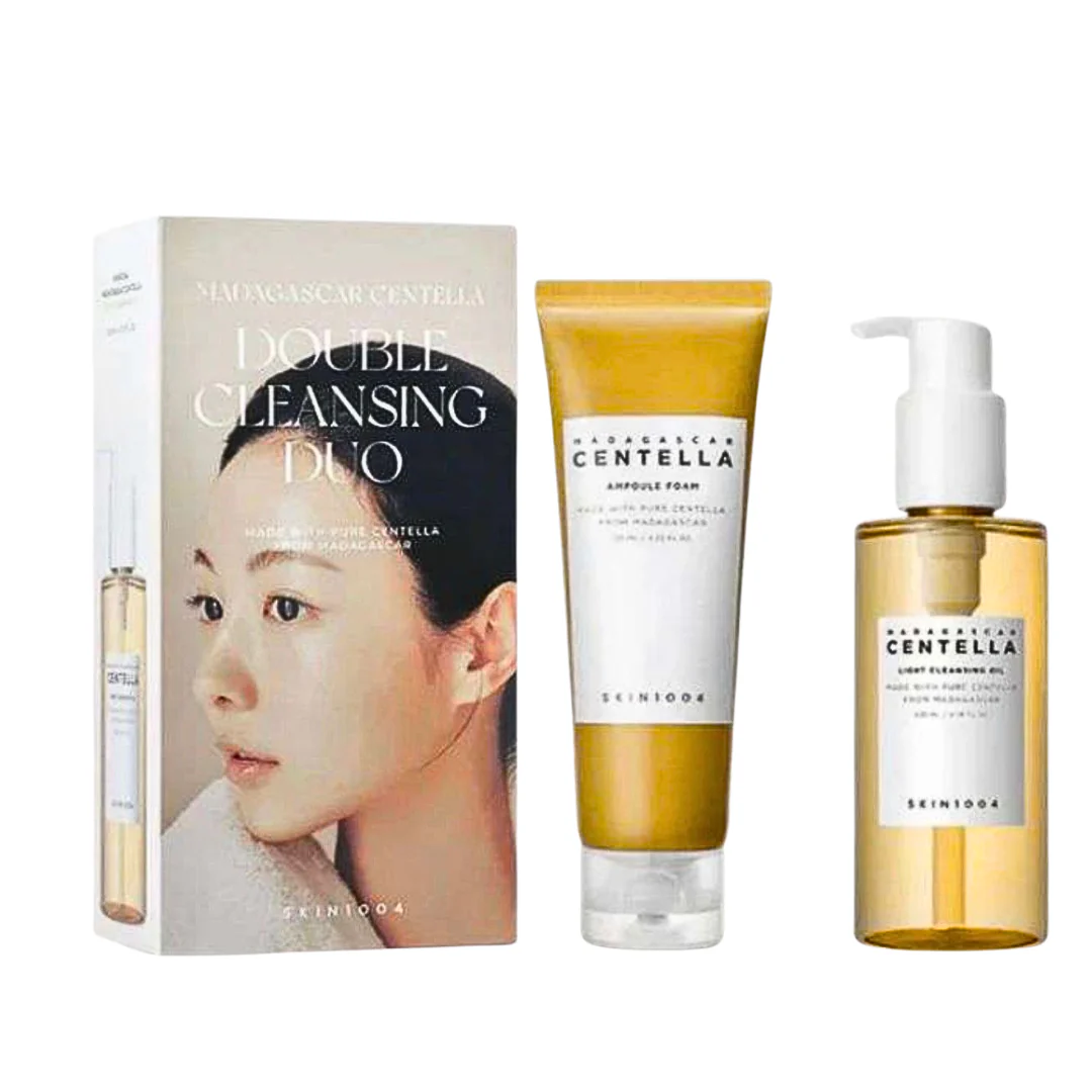 SKIN 1004 Double Cleansing Pack Huile 200ml + Ampoule Foam 125ml Nettoyage Double Peau Nette