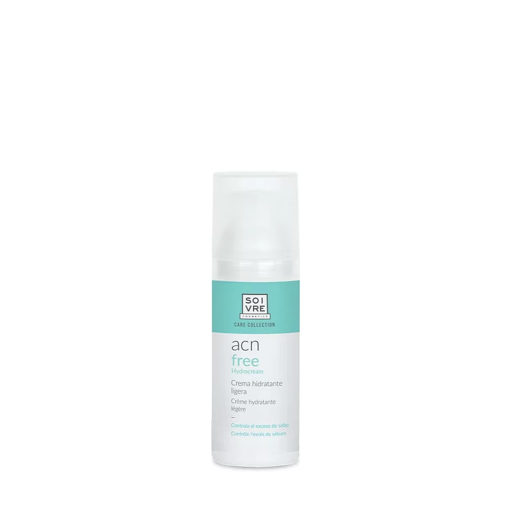 SOIVRE ACN FREE Crème Hydratante 50ml Crème Visage Anti-Acné Peau Grasse Mixte Imperfections Hydratation Équilibrante