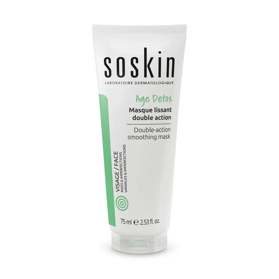 SOSKIN Age Detox Masque Lissant Double Action 75ml Masque Anti-Âge Détox Lissant Éclat