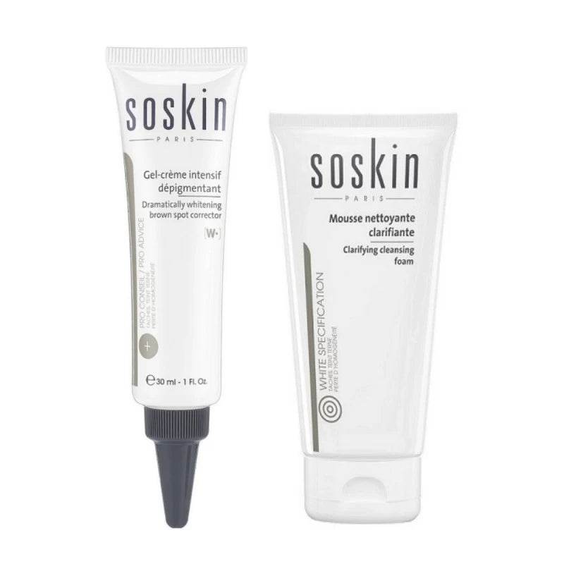 SOSKIN Gel-Crème Intensif Dépigmentant 30ml + Mousse Nettoyante 30ml Offerte Anti-Taches Éclaircissant