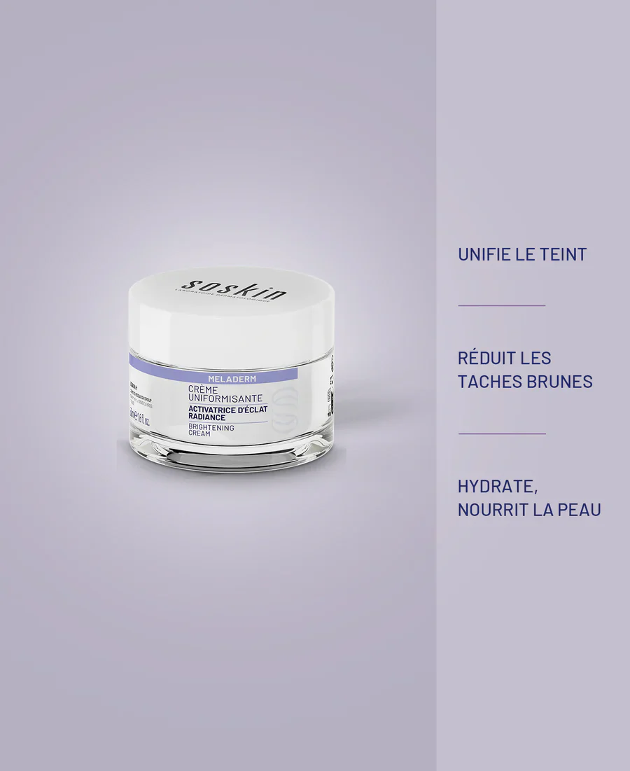 SOSKIN Meladerm Crème Uniformisante 50ml Crème Dépigmentante Teint Unifié Lumineux Anti-Taches - Image 2