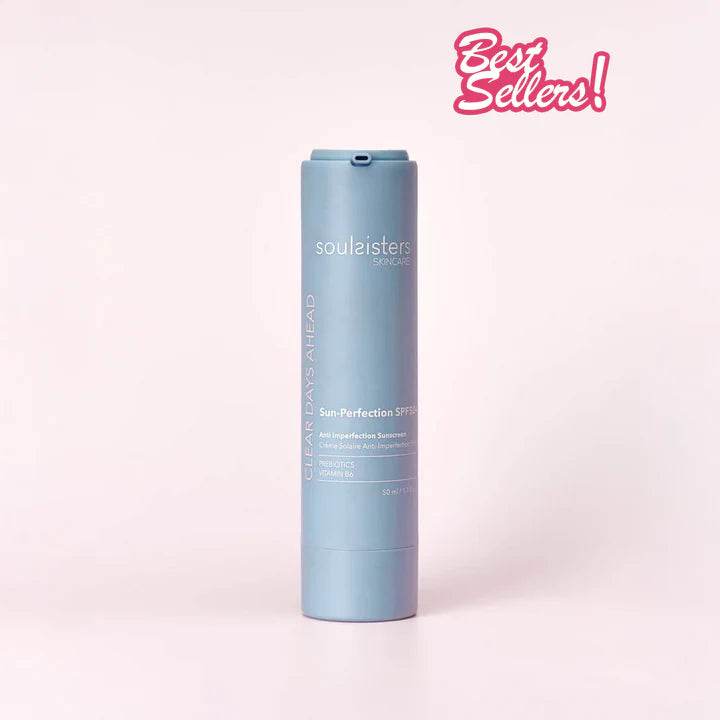 SOUL SISTERS Crème Solaire Anti-Imperfection SPF50+ 50ml Protection Solaire Très Haute Peau Acnéique Matifiante
