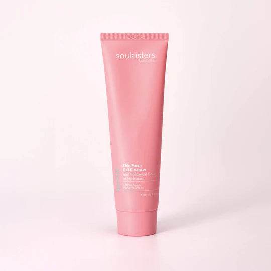 SOUL SISTERS Gel Nettoyant Doux Rose Nettoyant Visage Délicat Peau Sensible Hydratant Apaisant Naturel Quotidien