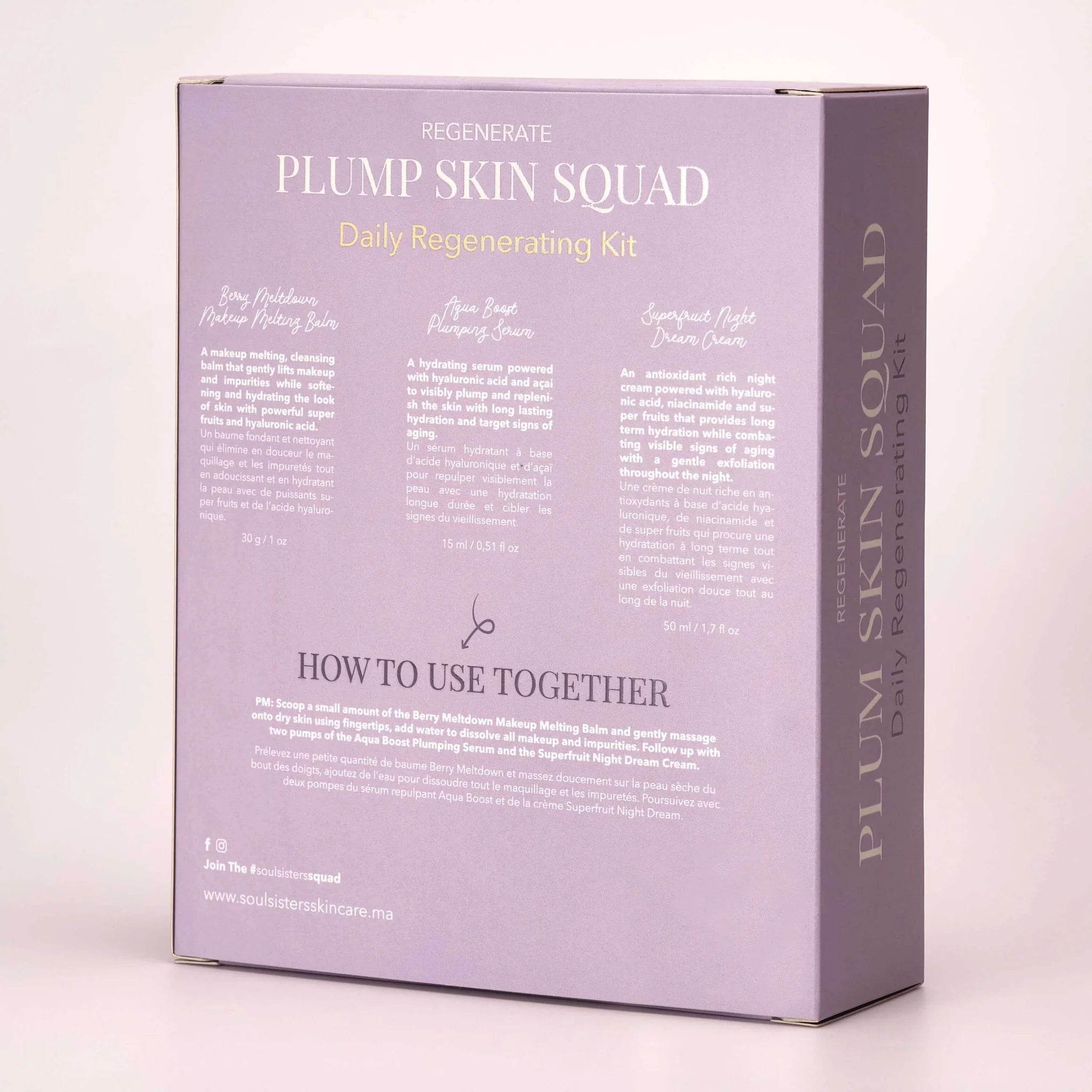 SOUL SISTERS Kit Hydratation et Rajeunissement Coffret Soin Visage Anti-Âge Complet Sérum Crème Masque Routine Beauté - Image 2