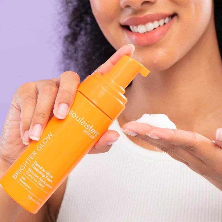 SOUL SISTERS Mousse Nettoyante Éclaircissante 150ml Orange Nettoyage Doux Anti-Taches Éclat Vitamine C - Image 2