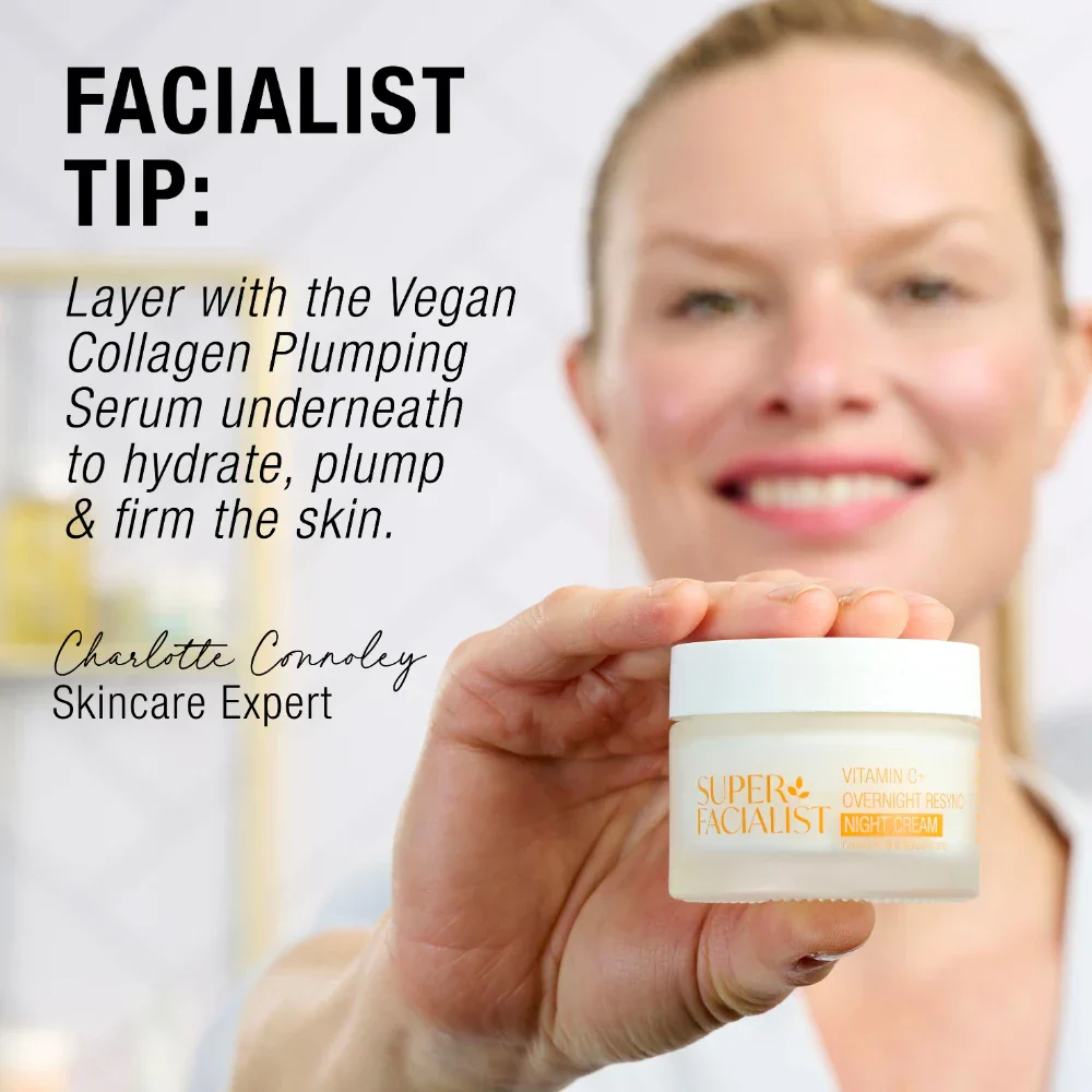 Super Facialist Vitamin C+ Overnight Resync Night Cream 50ml Crème Nuit Visage Vitamine C Régénérante Anti-Âge - Image 7