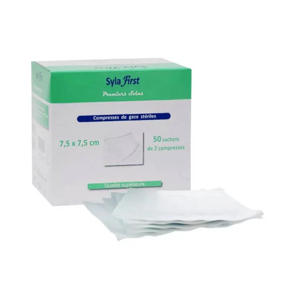 Sylafirst Compresses Stérilies De Gaze Sylamed Boite De 10 Pièces - Image 2