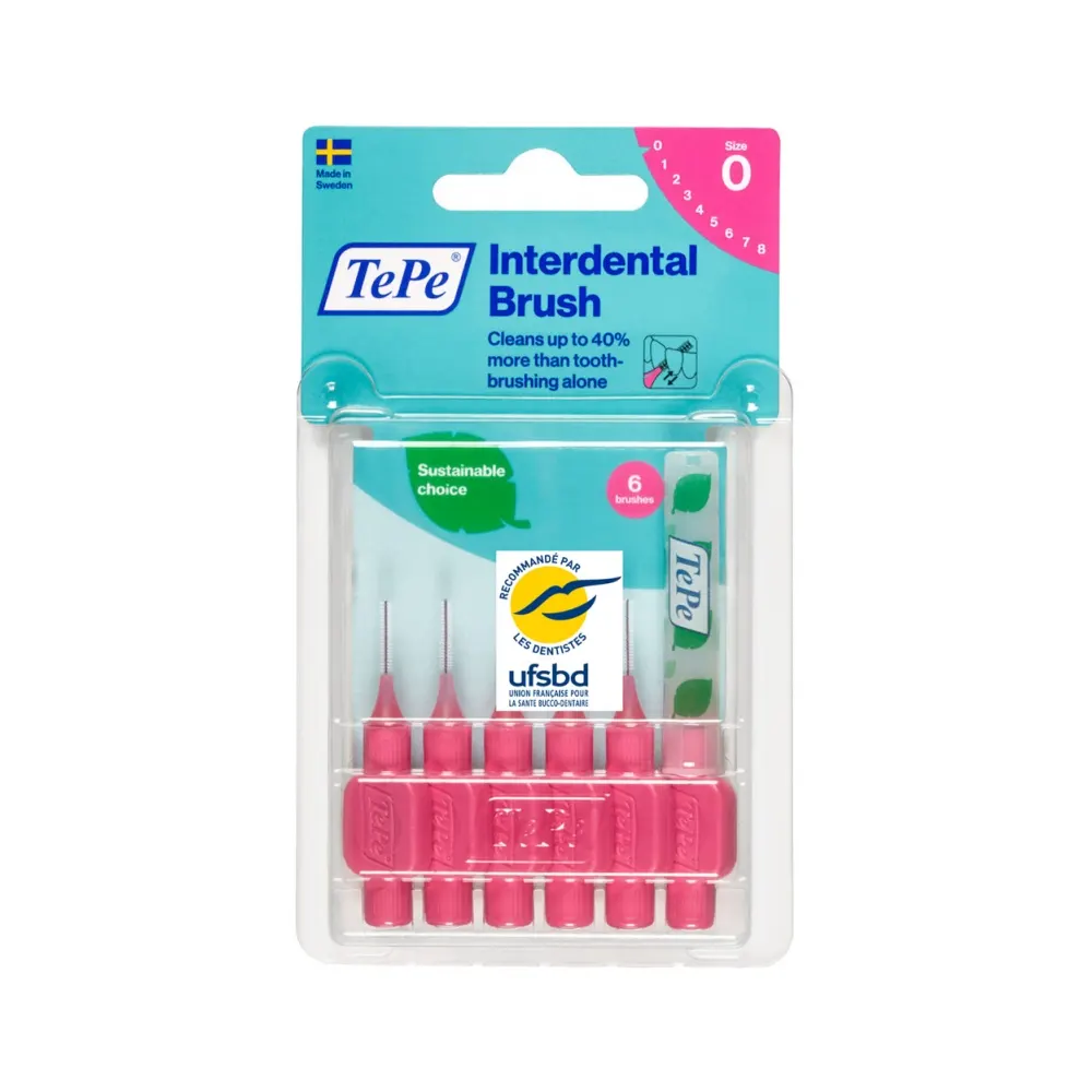 TEPE Brossettes Interdentaires 0.4mm Taille 0 Rose 6 Pièces Hygiène Bucco-Dentaire - Image 5