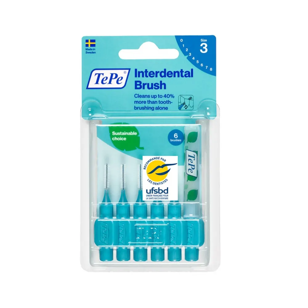 TePe 6 Brossettes Interdentaires 0.6mm Taille 3 Bleu Brossettes Interdentaires - Image 4