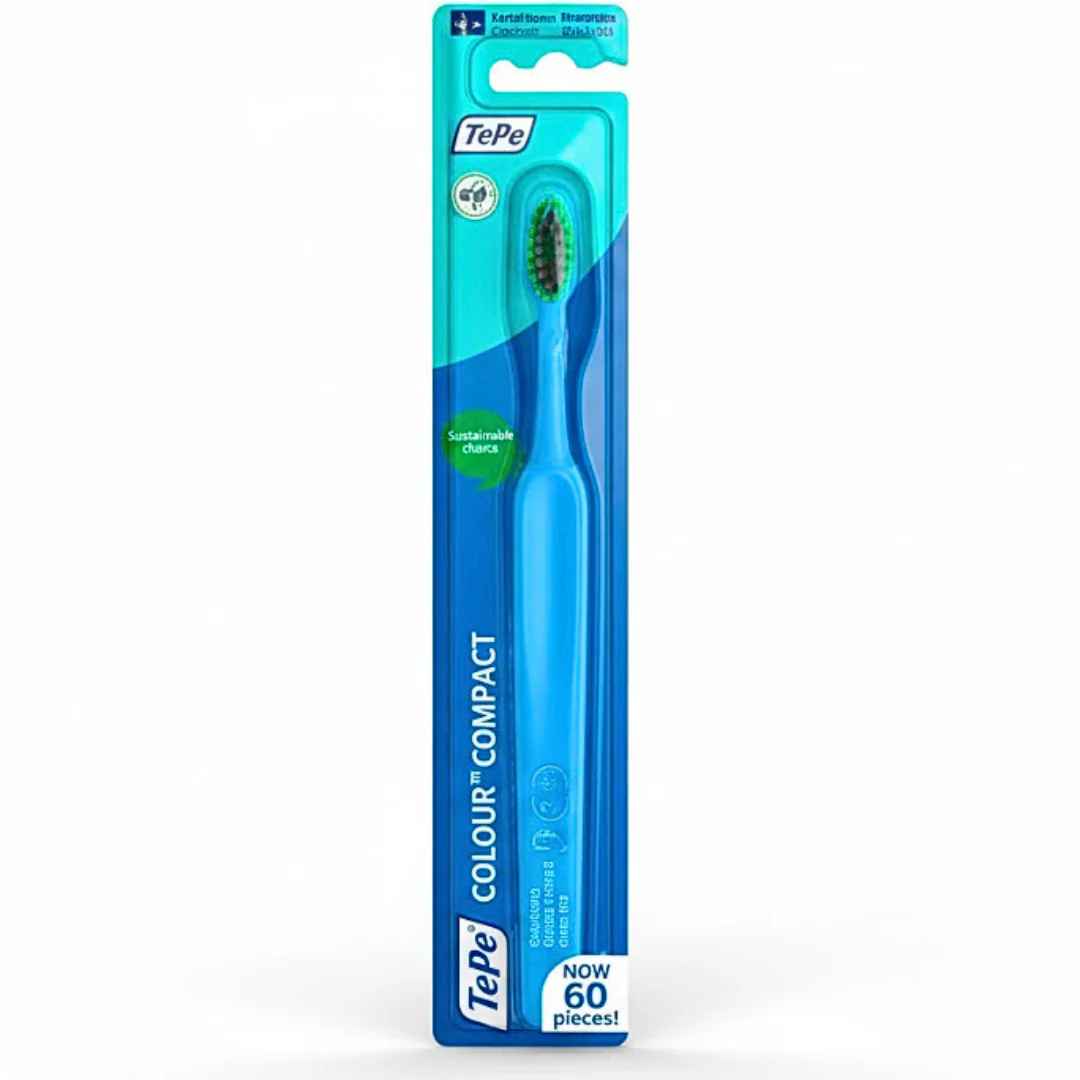 TEPE Colour Compact Brosse à Dents Bleu Extra Soft Gencives Sensibles