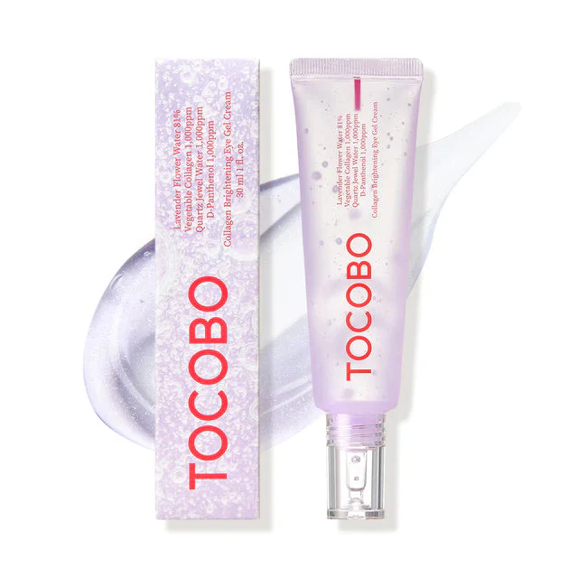TOCOBO Gel Crème Collagène Contour des Yeux 30ml Brightening Eye Anti-Cernes Anti-Poches Hydratation Raffermissant Tous Types de Peaux
