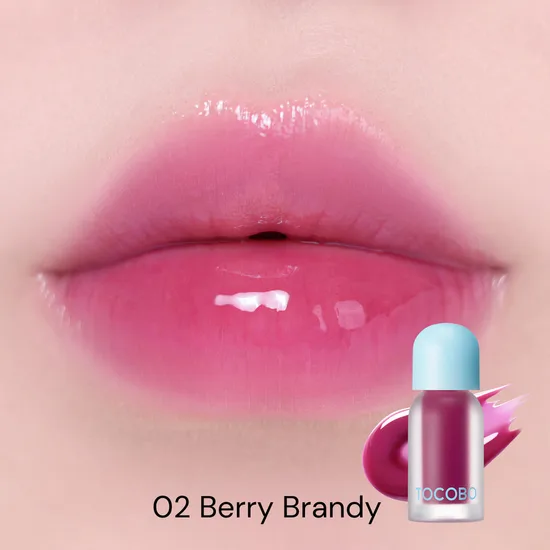 TOCOBO Juicy Berry Plumping Lipstick Oil 2 Berry Brandy 4g Huile à Lèvres Repulpante Hydratation Brillance Effet Glossy Tous Types de Lèvres - Image 2