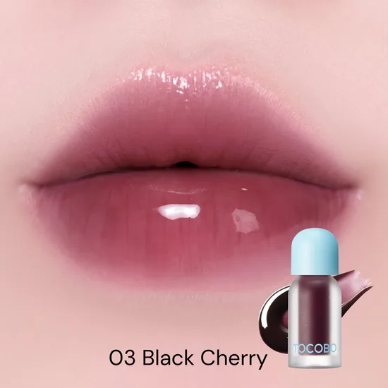 TOCOBO Juicy Berry Plumping Lipstick Oil 3 Black Cherry 4g Huile Lèvres Repulpante Teinte Cerise Noire - Image 2