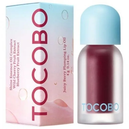 TOCOBO Juicy Berry Plumping Lipstick Oil 7 Plum Jam 4g Huile Lèvres Repulpante Teinte Prune - Image 2