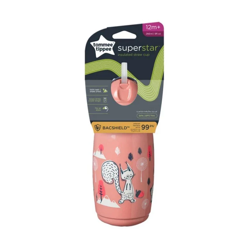 Tommee Tippee Tasse Isotherme à Paille SuperStar 266ml - Rose - Image 3