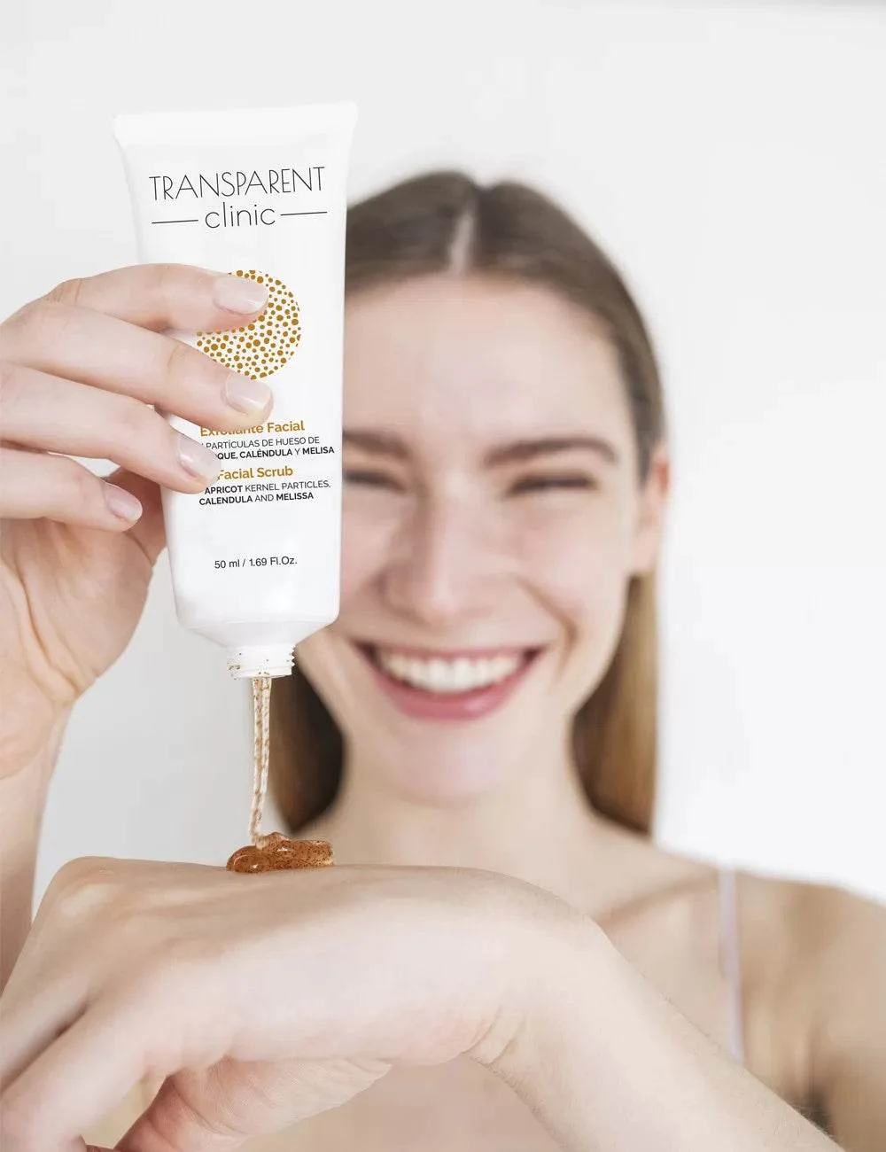 TRANSPARENT CLINIC Exfoliant Facial 50ml Gommage Visage Exfoliant Peau Terne Imperfections Points Noirs Éclat - Image 2