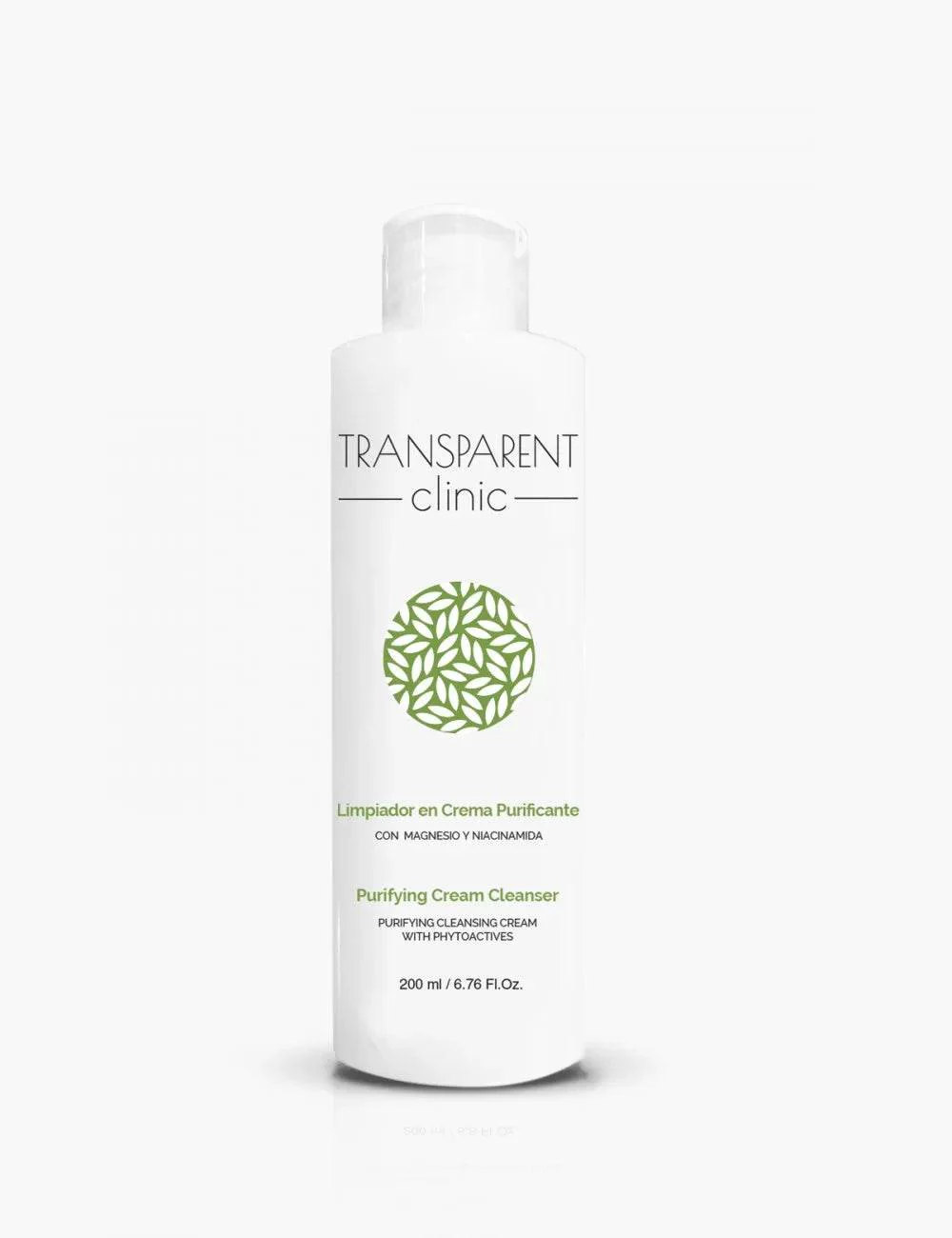 TRANSPARENT CLINIC Purifying Cleanser 200ml Nettoyant Visage Purifiant Peau Grasse Imperfections Pores Dilatés Dermatologique