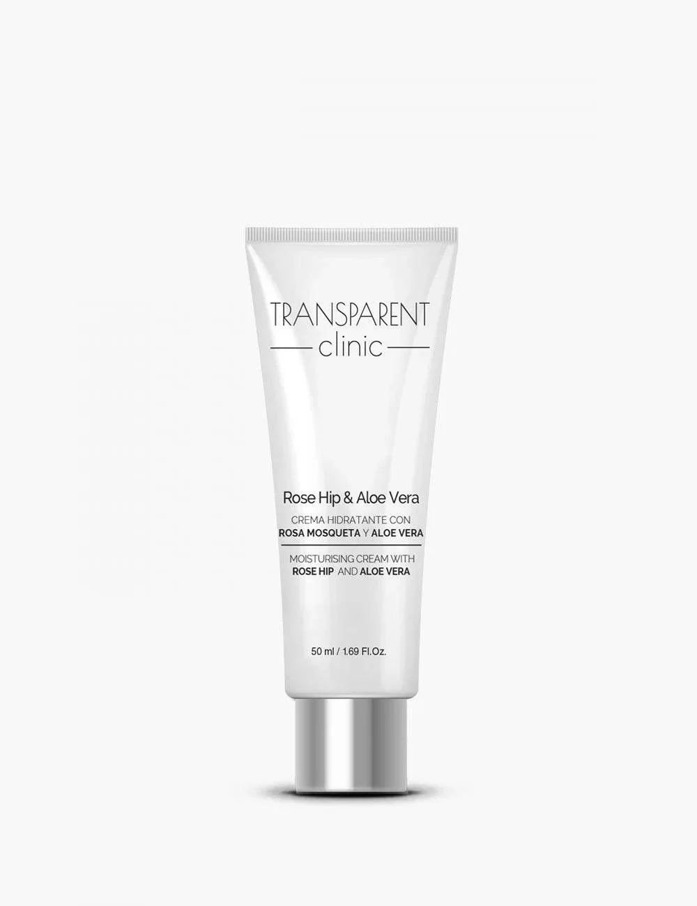 TRANSPARENT CLINIC Rose Hip & Aloe Vera Crème Hydratante 50ml Hydratation Intense Anti-Âge Réparatrice Peau Sèche Sensible