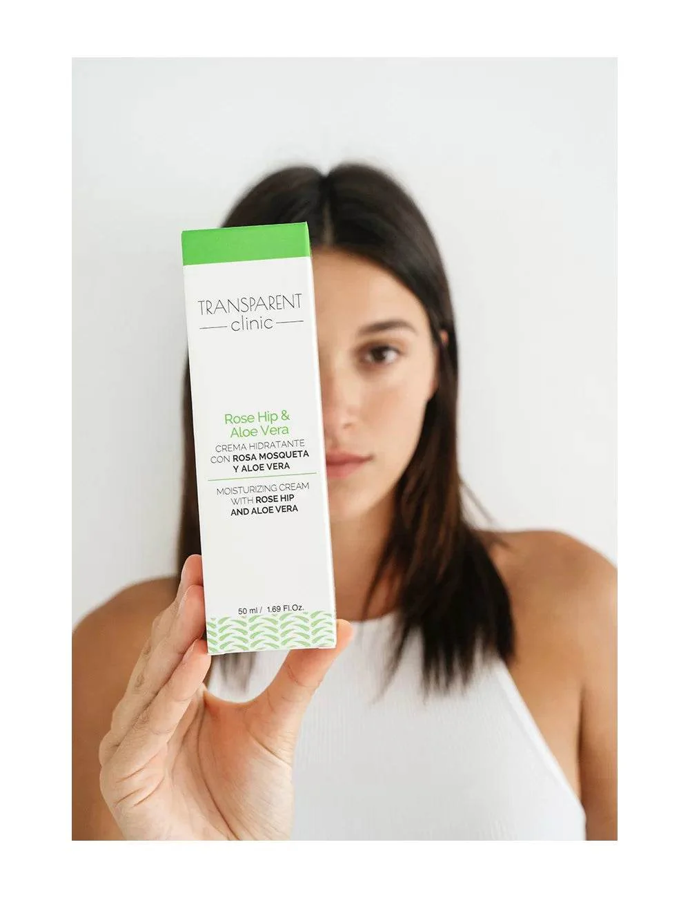 TRANSPARENT CLINIC Rose Hip & Aloe Vera Crème Hydratante 50ml Hydratation Intense Anti-Âge Réparatrice Peau Sèche Sensible - Image 3