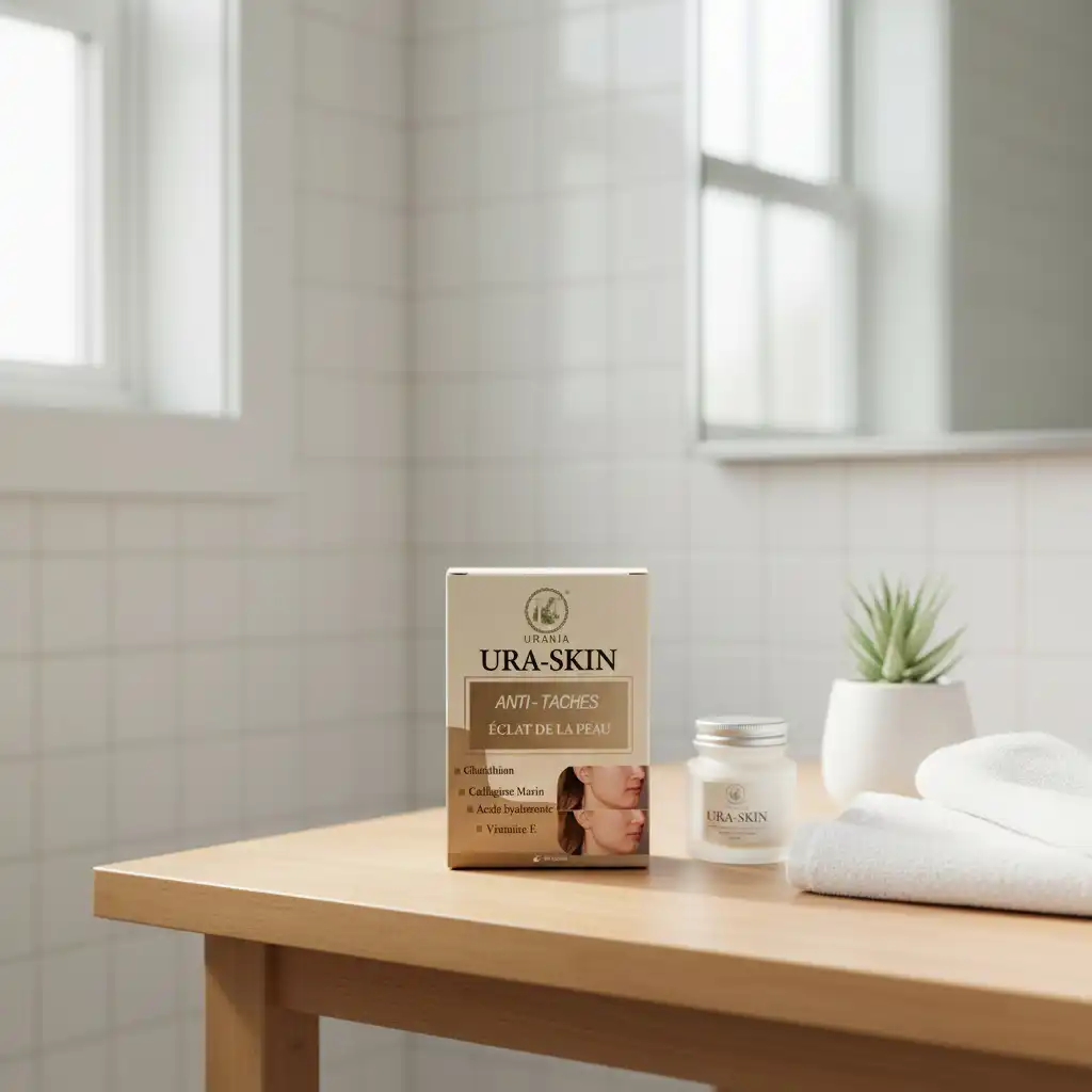 URANIA Ura-Skin Anti-Taches 60 Gélules Complément Alimentaire Éclat Peau Taches Pigmentaires - Image 3