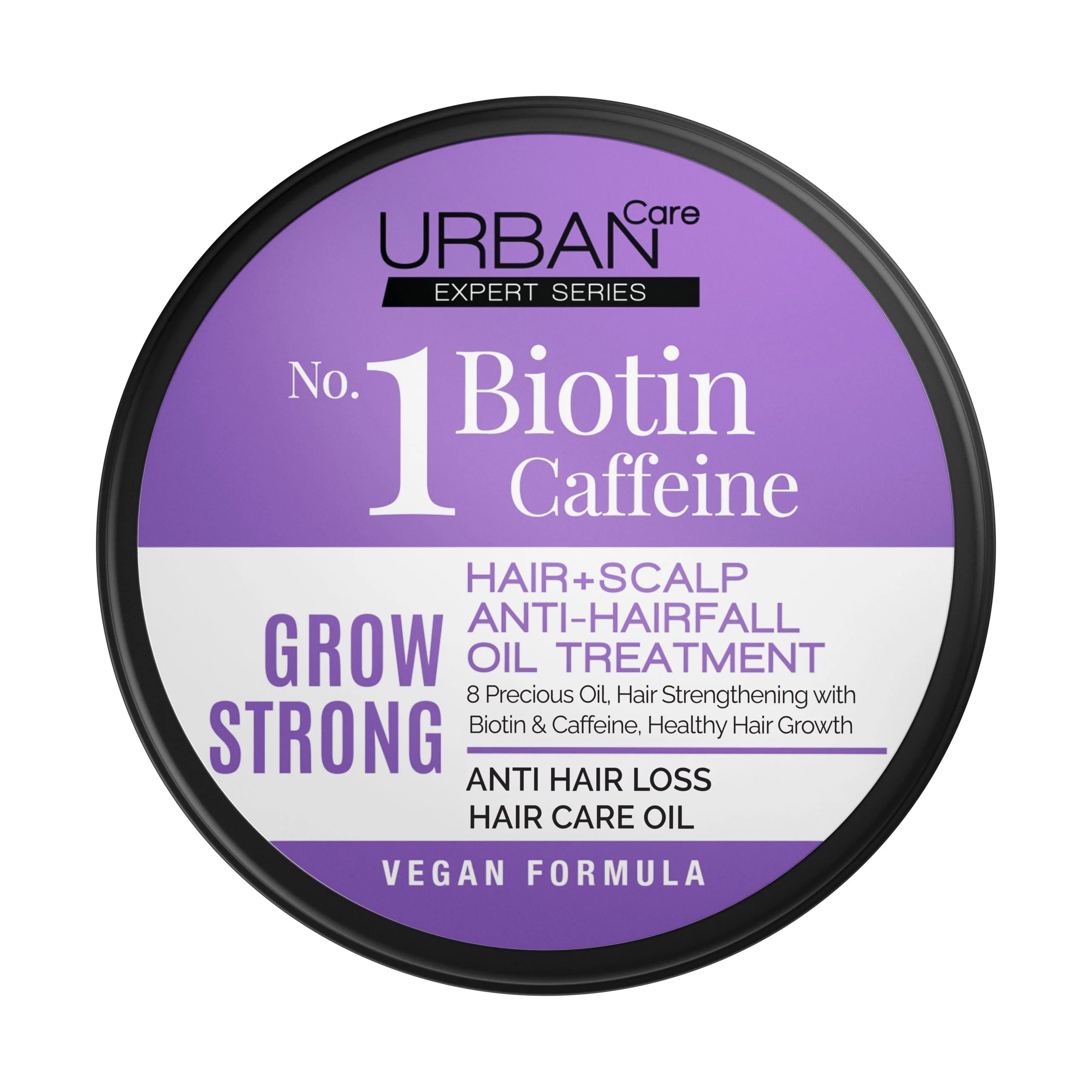 URBAN CARE Biotin & Caffeine N°1 Grow Strong Hair Oil Treatment 240ml Huile Capillaire Biotine Caféine Croissance Fortification