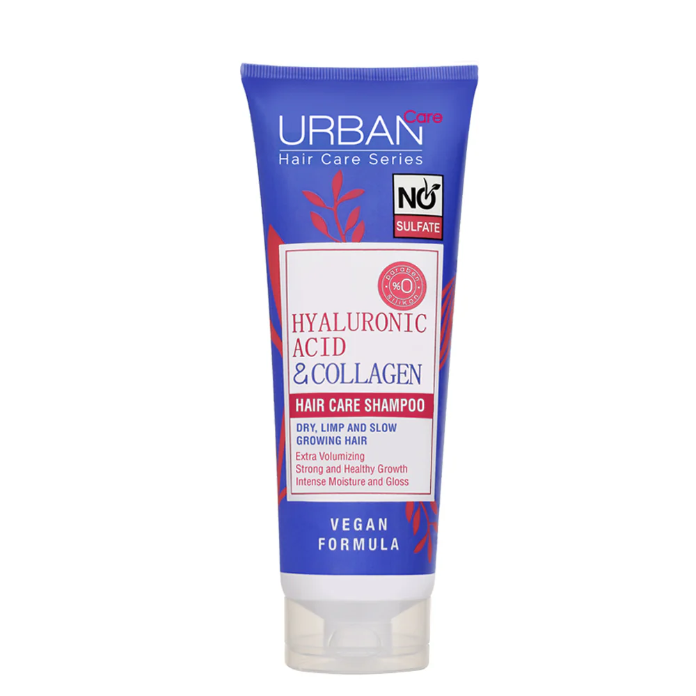 URBAN CARE Hyaluronic Acid & Collagen Shampooing 250ml Shampoing Acide Hyaluronique Collagène Anti-Âge Hydratation Brillance - Image 3