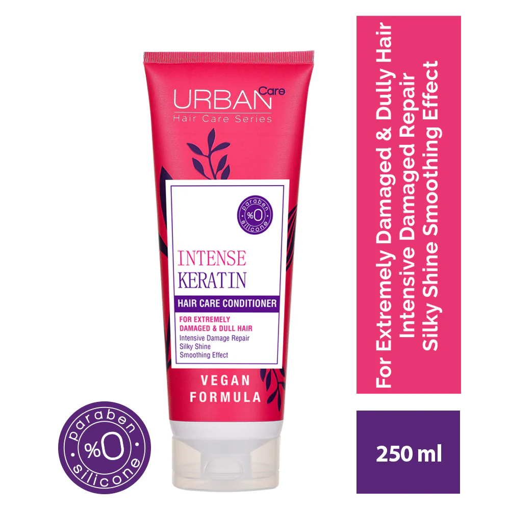 URBAN CARE Intense Keratin Après-Shampoing Réparateur 250ml Conditionneur Kératine Intense Cheveux Abîmés Réparation Hydratation - Image 2