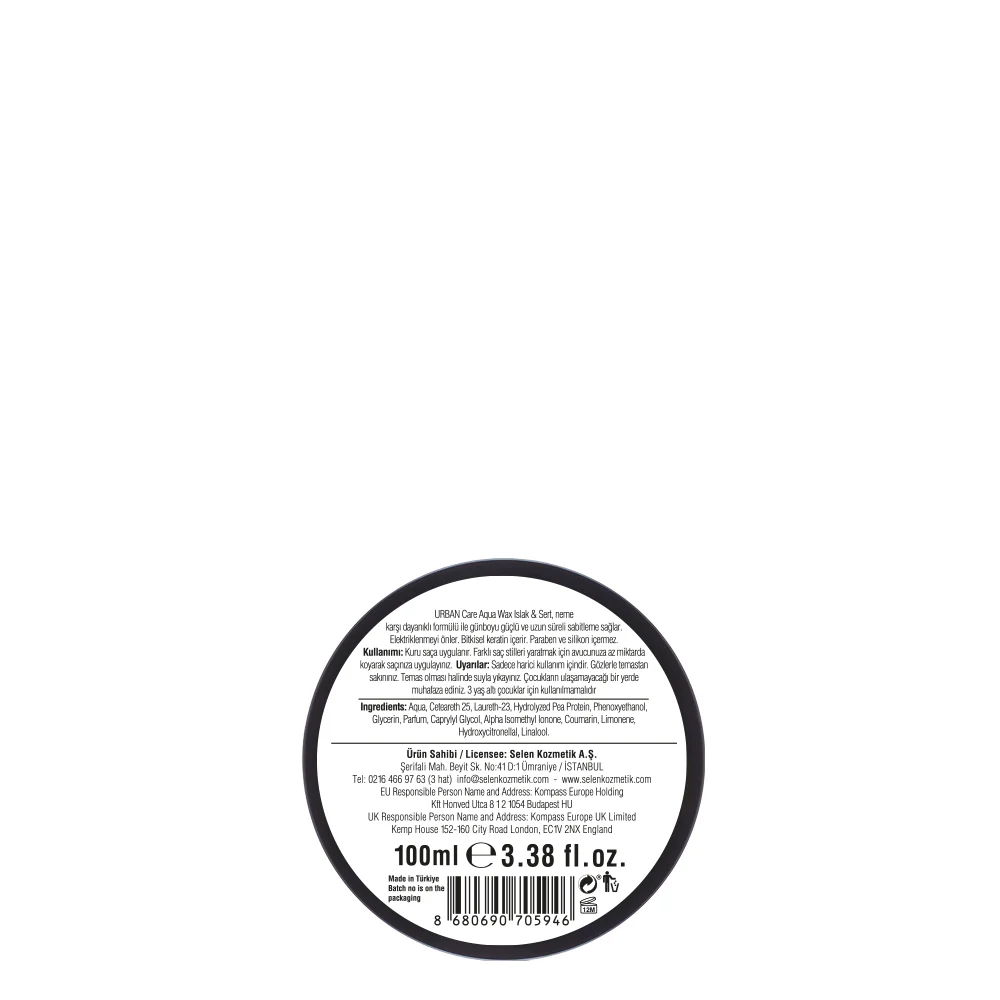 URBAN CARE Style Guide Aqua Wax 100ml Cire Coiffante Effet Mouillé Brillance Fixation - Image 2
