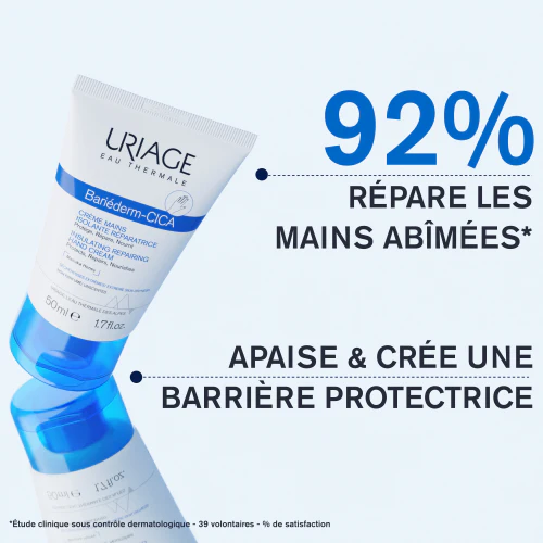 URIAGE Bariéderm Crème Mains Isolante Réparatrice 50ml Crème Barrière Mains Sèches Abîmées - Image 5