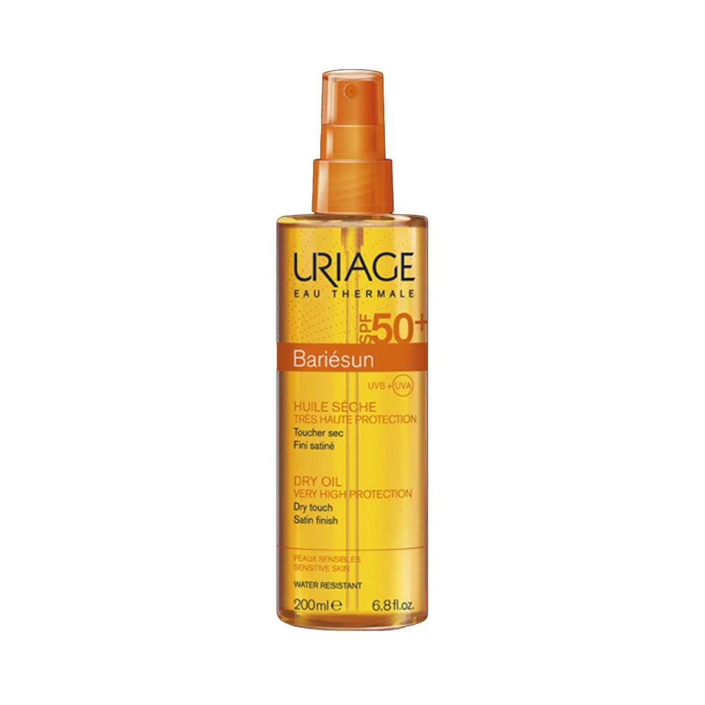 Uriage Bariésun Huile Sèche SPF50+ Très Haute Protection 200ml - Huile Solaire Sèche Complexe Filtrant Performant