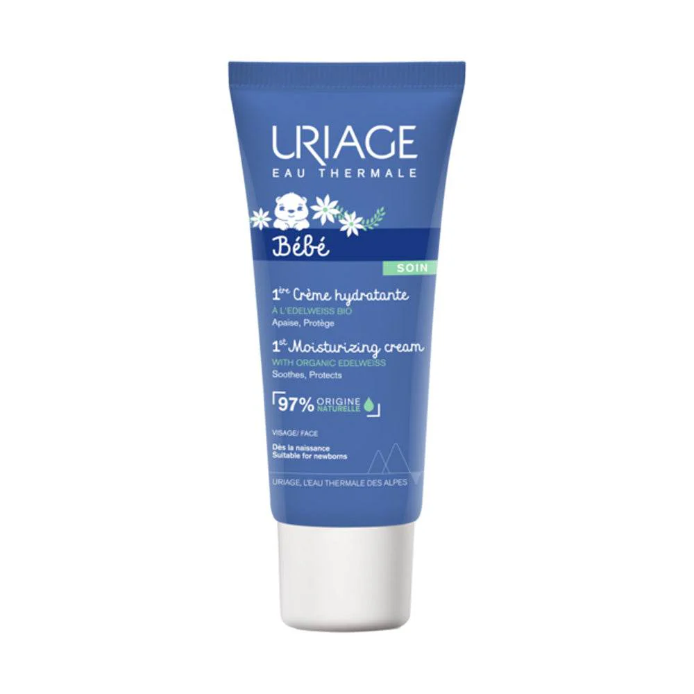 URIAGE Bébé 1ère Crème Hydratante 40ml - Soin Hydratant Végane Haute Tolérance Peaux Délicates