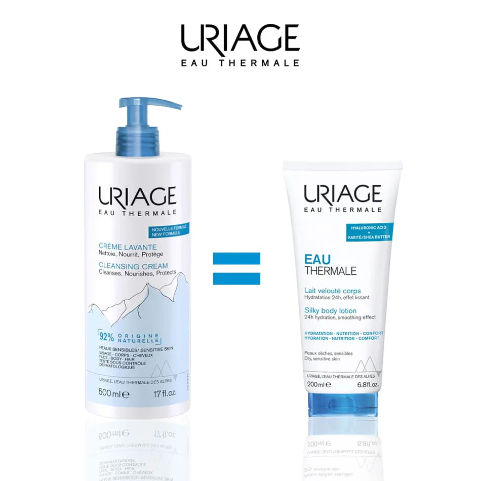 URIAGE Coffret Crème Lavante 500ml + Lait Velouté Corps 200ml Offert Coffret Soin Corps Hydratation Douceur - Image 3