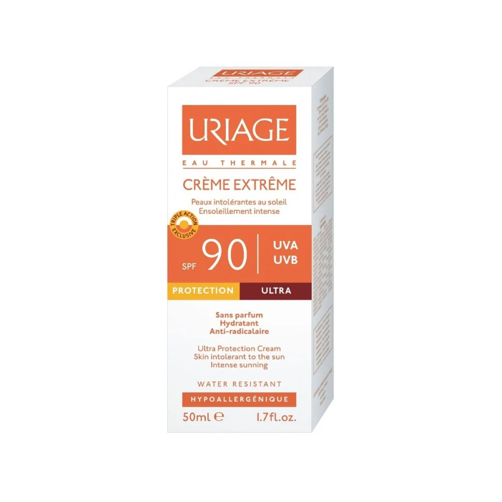 Uriage Ecran Total IP 90 50ml - Crème Solaire Visage Hypoallergénique Haute Tolérance Peaux Sensibles - Image 2