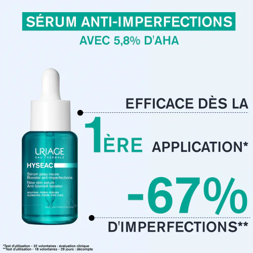 URIAGE PACK Hyséac Sérum Peau Neuve 30ml = hyséac fluid spf50 50ml Duo Régulateur et Purifiant Gel Nettoyant - Image 4